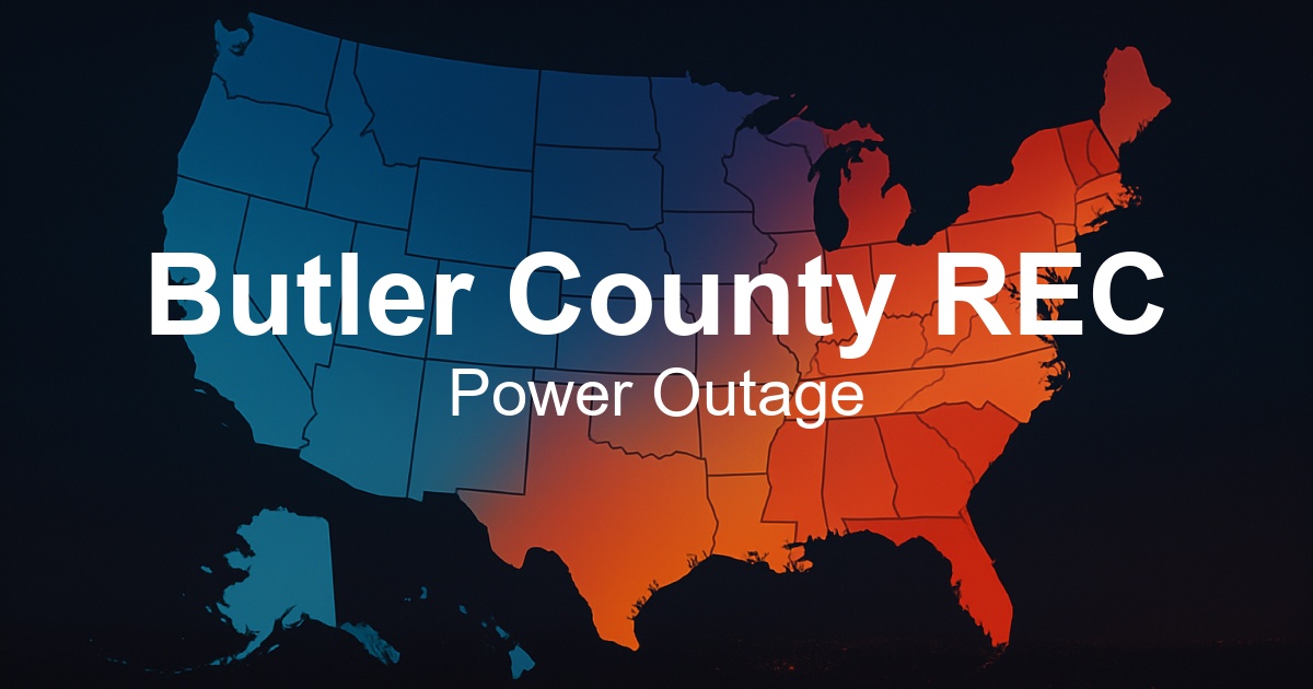 Butler County REC Power Outages - Live Outage Map & Current Status
