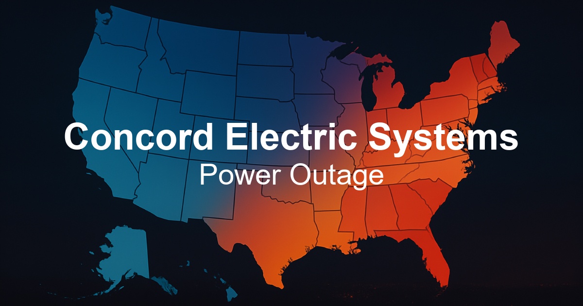 Concord Electric Systems Power Outages - Live Outage Map & Current Status