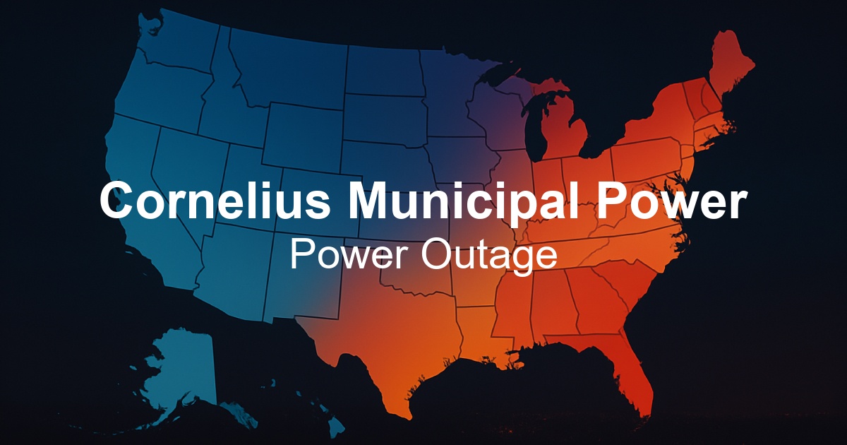 Cornelius Municipal Power Power Outages - Live Outage Map & Current Status