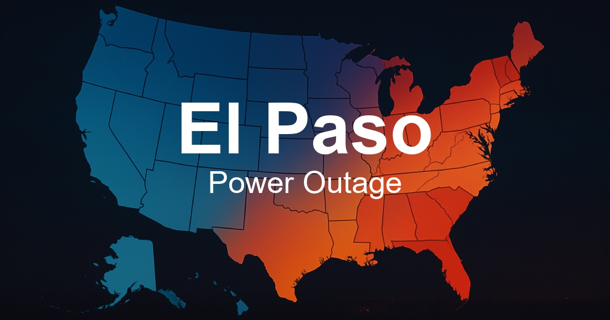 El Paso Power Outages Live Outage Map Current Status El Paso
