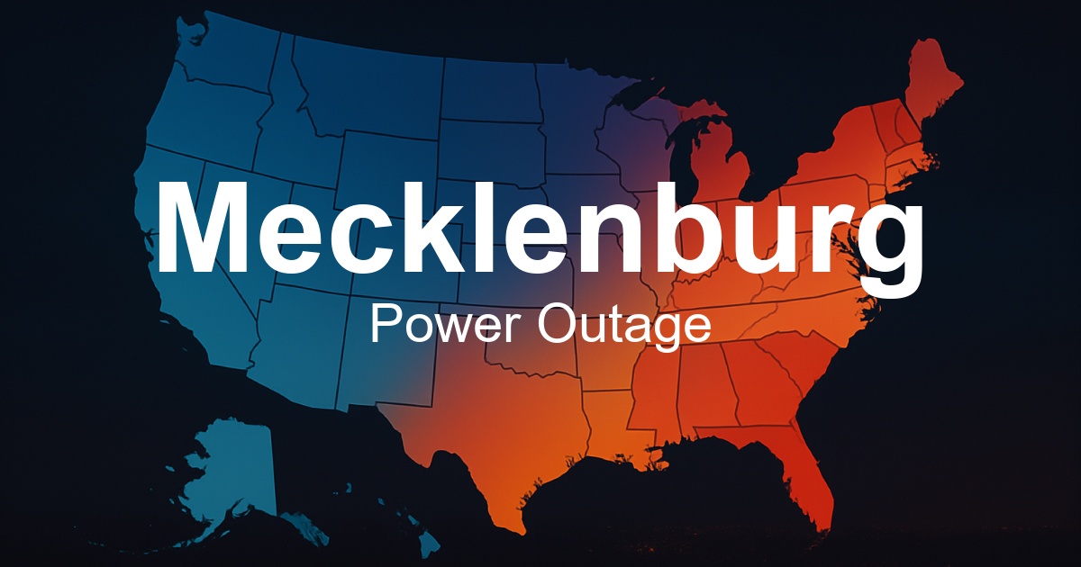 Mecklenburg Power Outages - Live Outage Map & Current Status