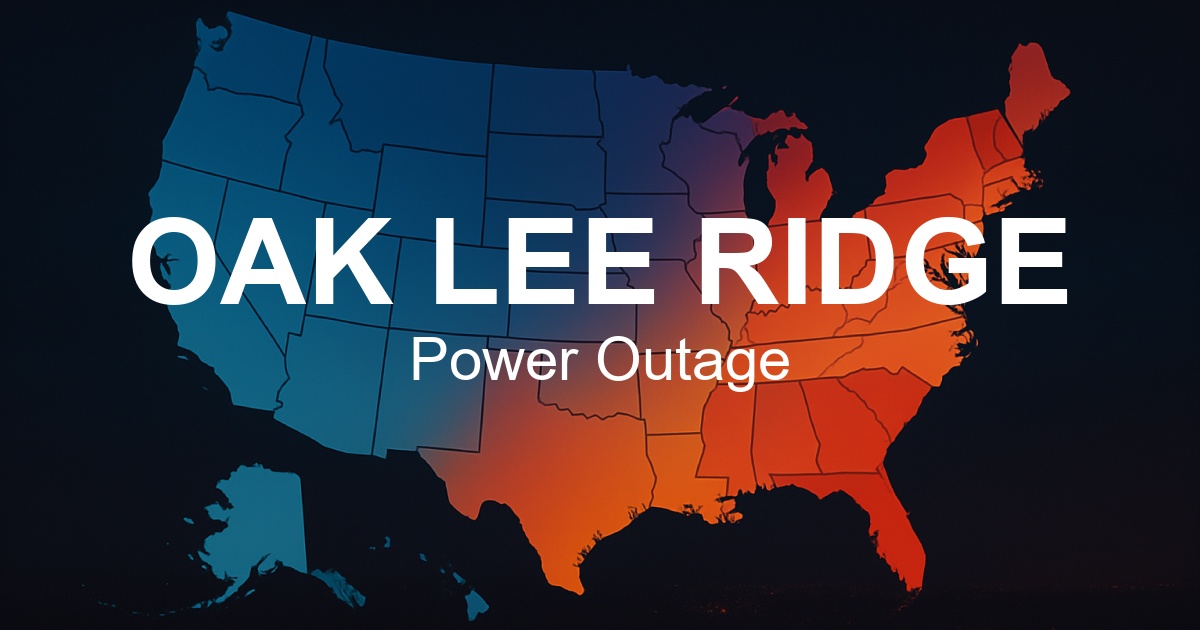 Oak Ridge Power Logo OAK LEE RIDGE Power Outages - Live Outage Map & Current Status