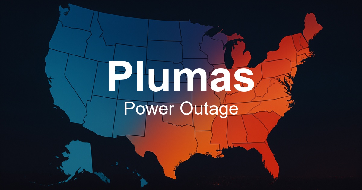 Plumas Power Outages - Live Outage Map & Current Status