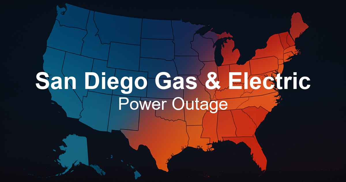 San Diego Gas & Electric Power Outages - Live Outage Map & Current Status