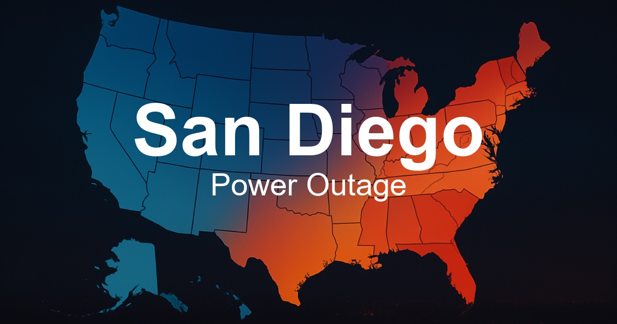 San Diego Power Outages - Live Outage Map & Current Status