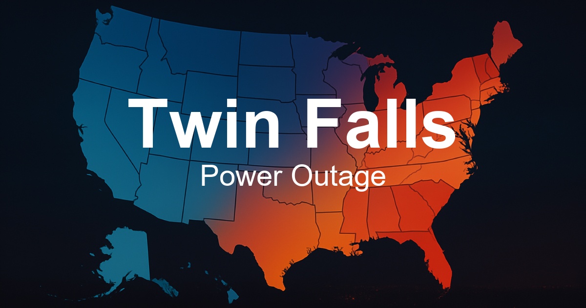 Twin Falls Power Outages - Live Outage Map & Current Status
